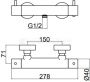 Blue Label Douchekraan Brondby | Opbouw | Thermostaatkraan | 1-weg | 2-knops | Rond | Geborsteld goud PVD - Thumbnail 4