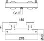 Blue Label Douchekraan Brondby | Opbouw | Thermostaatkraan | 1-weg | 2-knops | Rond | Geborsteld koper - Thumbnail 4