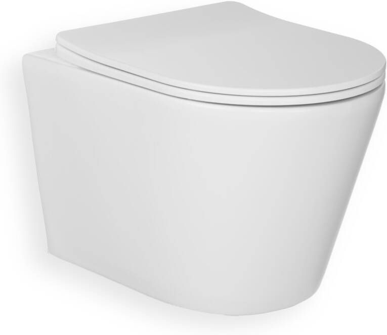 Blue Label Geberit Sigma UP320 toiletset 42 wandcloset wit mat 49 cm met softclose zitting en drukplaat chroom