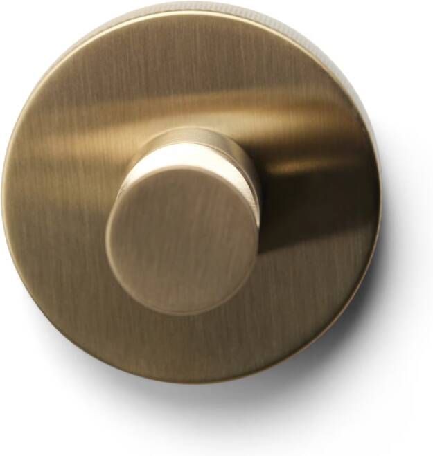 Blue Label Handdoekhaak Vida Facet | Wandmontage | Messing | Rond | Geborsteld goud PVD