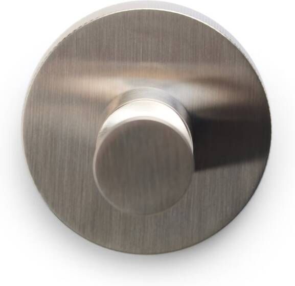 Blue Label Handdoekhaak Vida Facet | Wandmontage | Messing | Rond | Geborsteld nikkel PVD