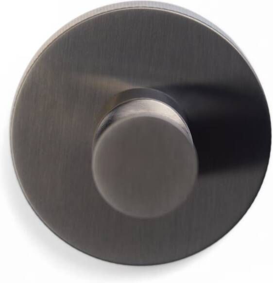 Blue Label Handdoekhaak Vida Facet | Wandmontage | Messing | Rond | Gunmetal PVD