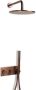 Blue Label Regendouche set Brondby | Inbouw | hermostaatkraan | 2-weg | Rond | Geborsteld brons - Thumbnail 2