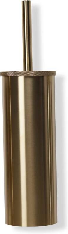Blue Label Toiletborstel Vida Facet | Wandmontage | Incl.Houder | Messing | Geborsteld goud PVD