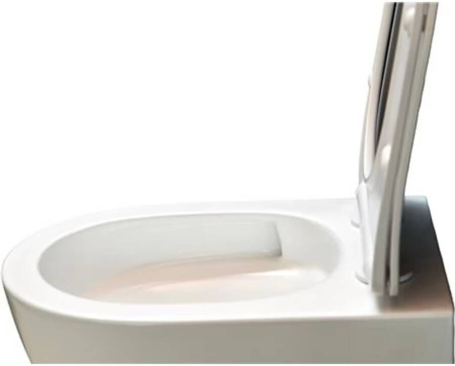 Blue Label Wandcloset Blue HAV | 53 cm | Rimless | Spinflush spoeltechniek | Incl.Toiletzitting | Keramiek | Mat wit
