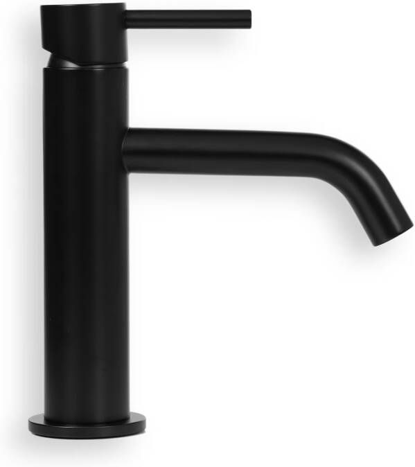 Blue Label Wastafelkraan Brondby | Opbouw | Mengkraan | 1-hendel | Rond | Zwart mat