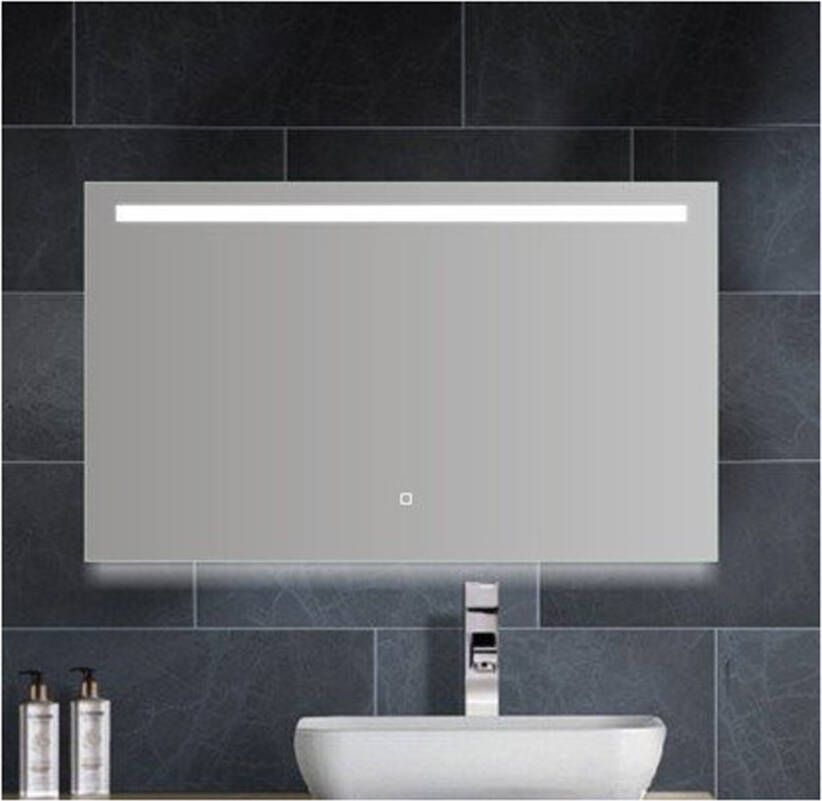 By Goof Badkamerspiegel Aras | 100x60 cm | Rechthoekig | Indirecte LED verlichting | Touch button | Met verwarming