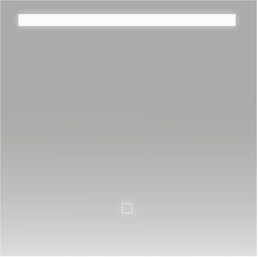 By Goof Badkamerspiegel Aras | 60x60 cm | Vierkant | Indirecte LED verlichting | Touch button | Met verwarming