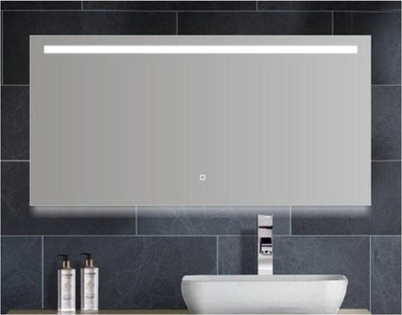 By Goof Badkamerspiegel Aras | 120x60 cm | Rechthoekig | Indirecte LED verlichting | Touch button | Met verwarming