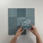 By Goof Moos Wandtegel | 13x13 cm | Vintage | Glans Blauw - Thumbnail 2