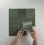 By Goof Moos Wandtegel | 13x13 cm | Vintage | Glans Groen - Thumbnail 2