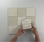 By Goof Moos Wandtegel | 13x13 cm | Vintage | Glans Ivoor - Thumbnail 2