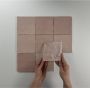 By Goof Moos Wandtegel | 13x13 cm | Vintage | Glans Roze - Thumbnail 2