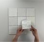 By Goof Moos Wandtegel | 13x13 cm | Vintage | Glans Wit - Thumbnail 2