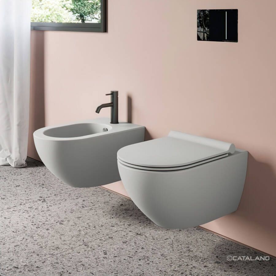 Catalano Wandcloset Sfera | 54.5 cm | Rimless | New Flush | Excl.Toiletzitting | Keramiek | Cement mat
