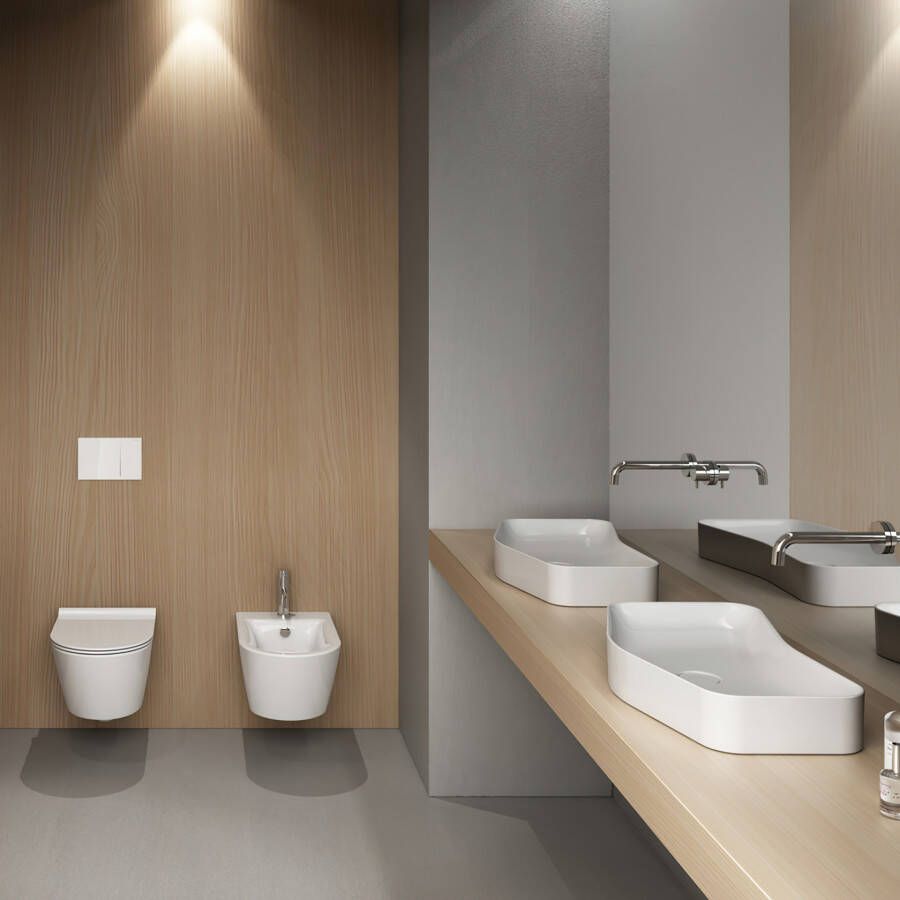 Catalano Bidet toilet Zero | 55 cm | Rimless | Wandhangend | Excl.Toiletzitting | Keramiek | Wit glans