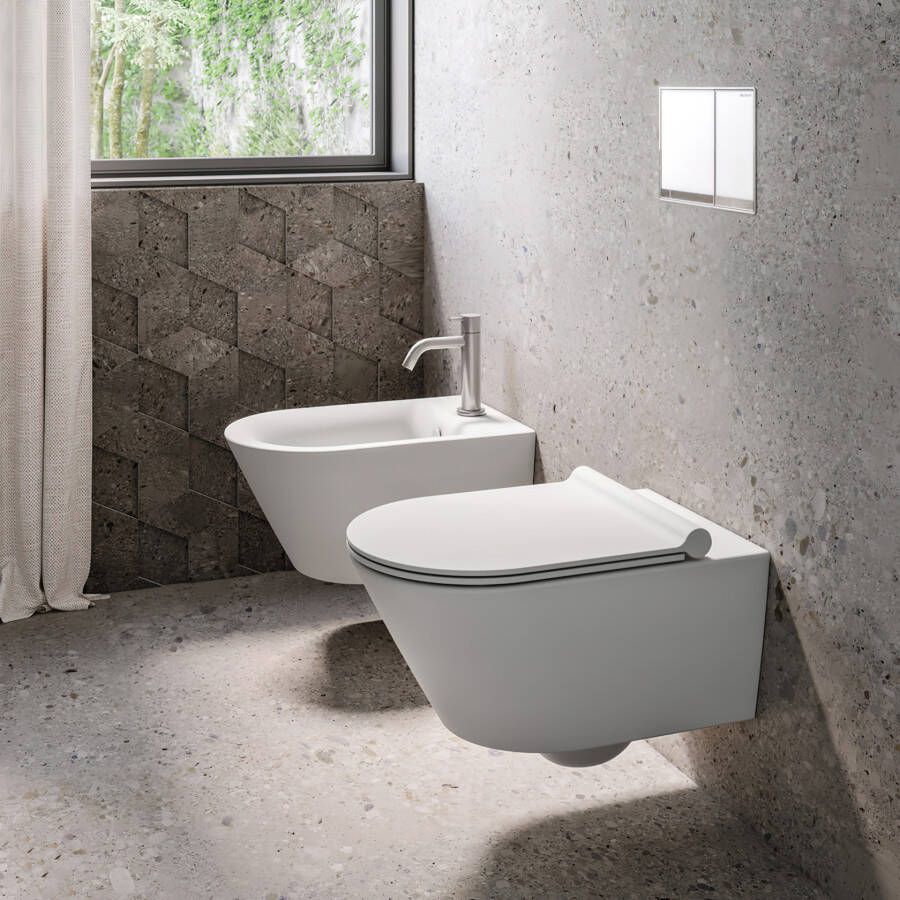 Catalano Bidet toilet Zero | 55 cm | Rimless | Wandhangend | Excl.Toiletzitting | Keramiek | Wit mat