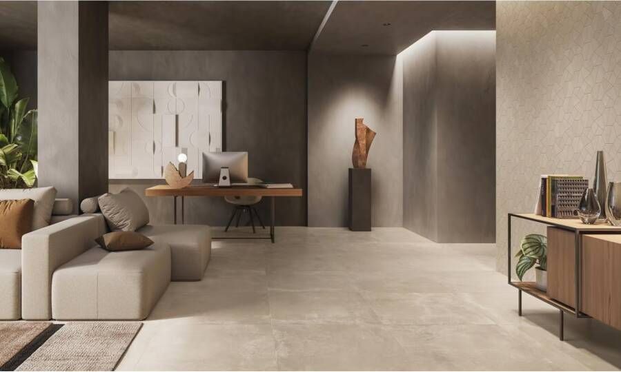 Century Blend Vloertegel | 60x60 cm | Gerectificeerd | Betonlook | Mat Beige