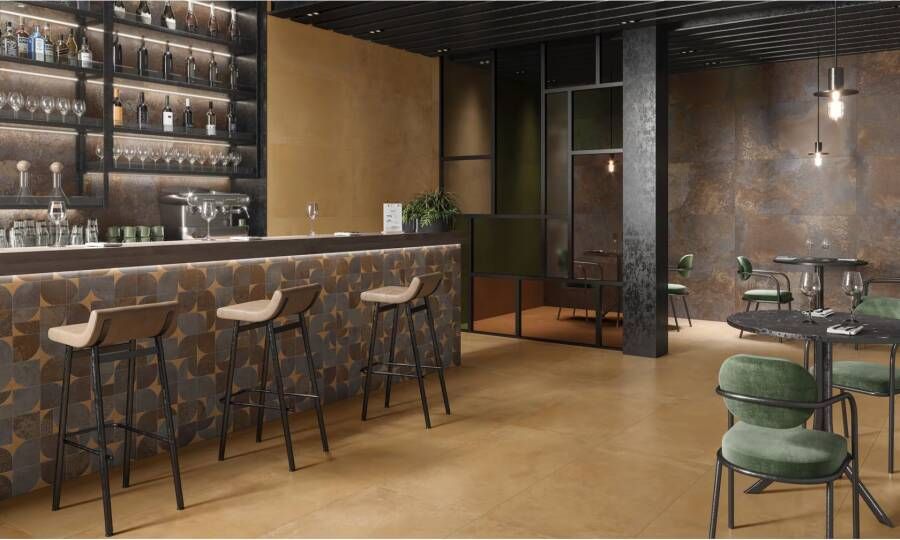 Century Blend Vloertegel | 80x80 cm | Gerectificeerd | Betonlook | Mat Bruin