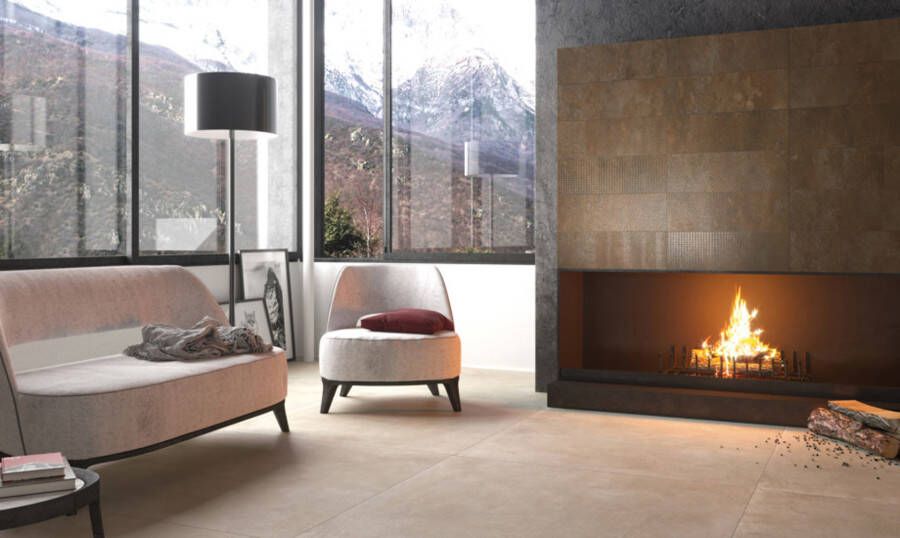 Century Titan Vloertegel | 120x120 cm | Gerectificeerd | Betonlook | Mat Bruin