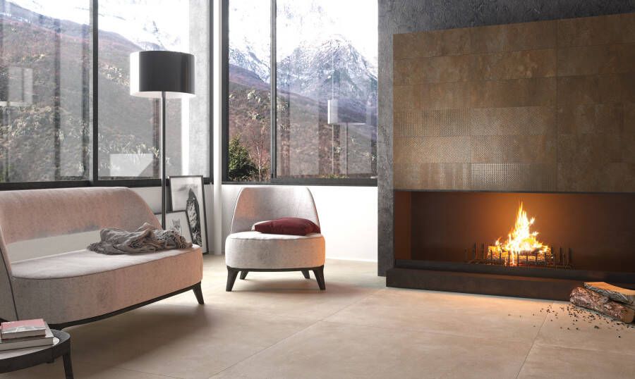 Century Titan Vloertegel | 60x120 cm | Gerectificeerd | Betonlook | Mat Bruin