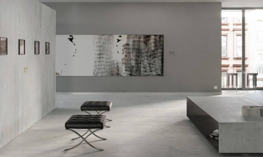 Century Titan Vloertegel | 120x120 cm | Gerectificeerd | Metallook | Mat Grijs