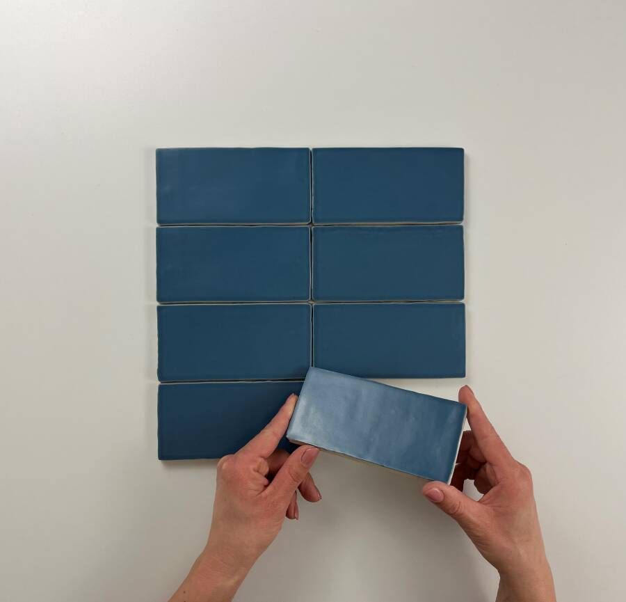 Cifre Cerámica Atlas Wandtegel | 7.5x15 cm | Vintage | Mat Donker blauw