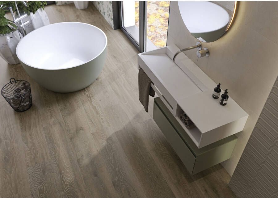Cifre Cerámica Camden Vloer- en wandtegel | 25x150 cm | Gerectificeerd | Houtlook | Mat Bruin