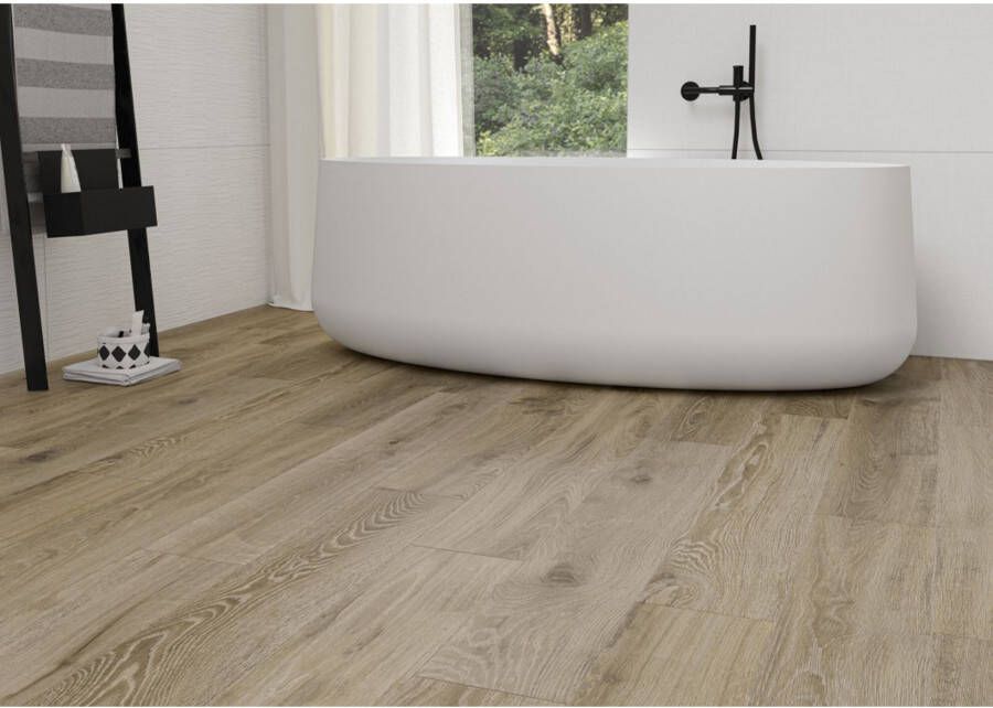 Cifre Cerámica Camden Vloer- en wandtegel | 25x150 cm | Gerectificeerd | Houtlook | Mat Licht bruin