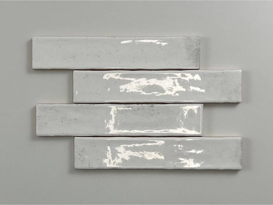 Cifre Cerámica Kalon Wandtegel | 5x25 cm | Vintage | Glans Wit