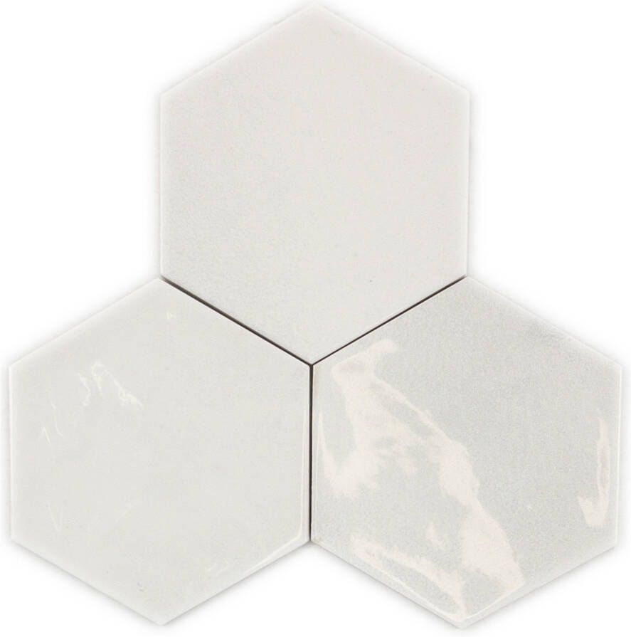 Cifre Cerámica Moon Wandtegel | 16x18 cm | Vintage | Glans Wit