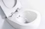 Creavit Toiletpot Hangend 35.3x51x34.2cm Wandcloset Keramiek Glans Wit Diepspoel Rimless met Bidet - Thumbnail 4