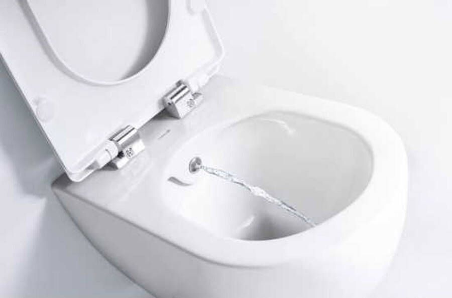 Creavit Wandcloset Freedom | Met spoelrand | Met bidet | Excl.Toiletzitting | Keramiek | Wit mat