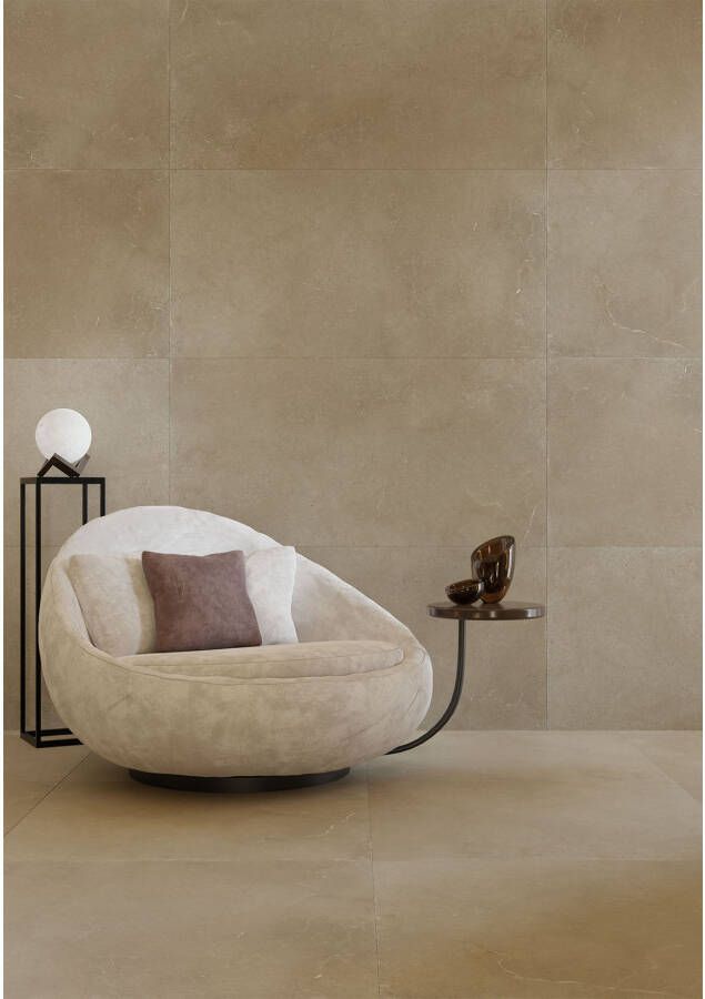 EnergieKer Hollstone Vloer- en wandtegel | 60x120 cm | Gerectificeerd | Natuursteenlook | Mat Taupe