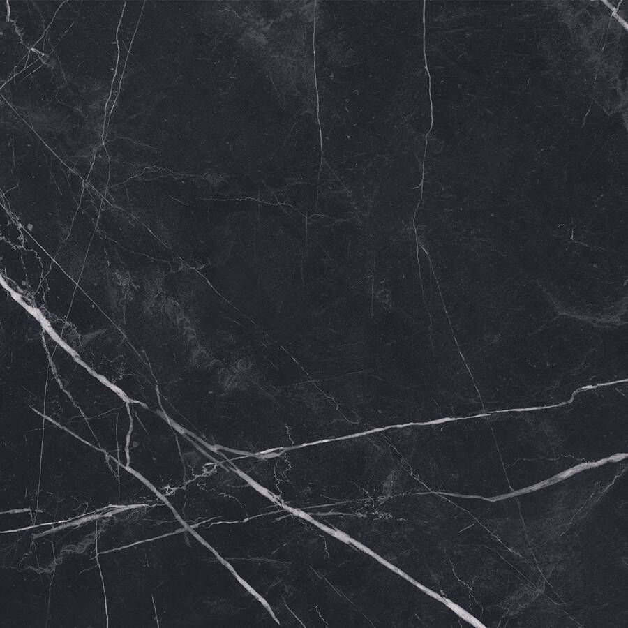 EnergieKer Marquina Vloer- en wandtegel | 60x60 cm | Gerectificeerd | Natuursteenlook | Glans Zwart