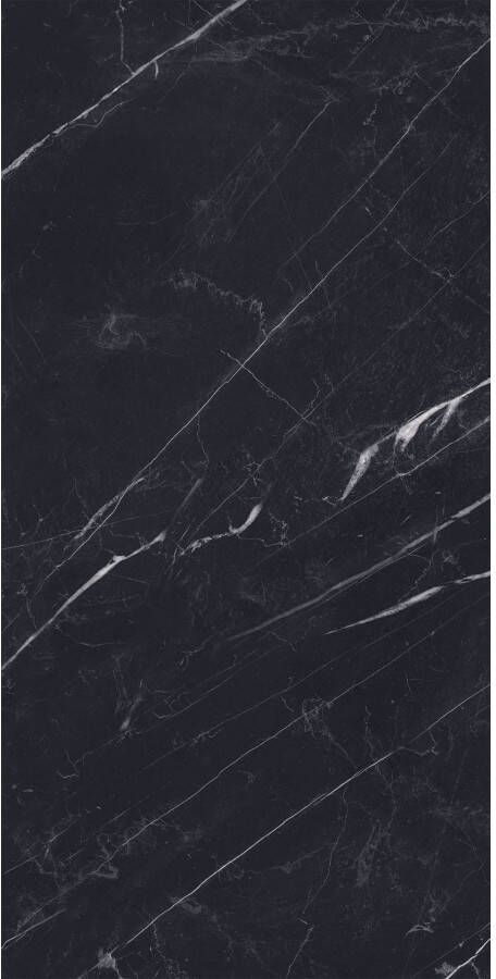 EnergieKer Marquina Vloer- en wandtegel | 80x160 cm | Gerectificeerd | Natuursteenlook | Glans Zwart