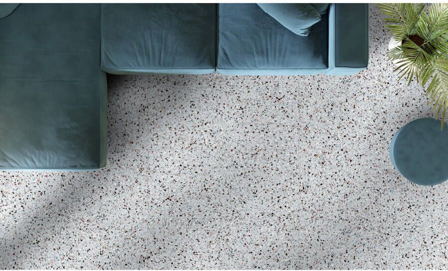 EnergieKer Medley Vloer- en wandtegel | 120x120 cm | Gerectificeerd | Terrazzo | Mat Grijs