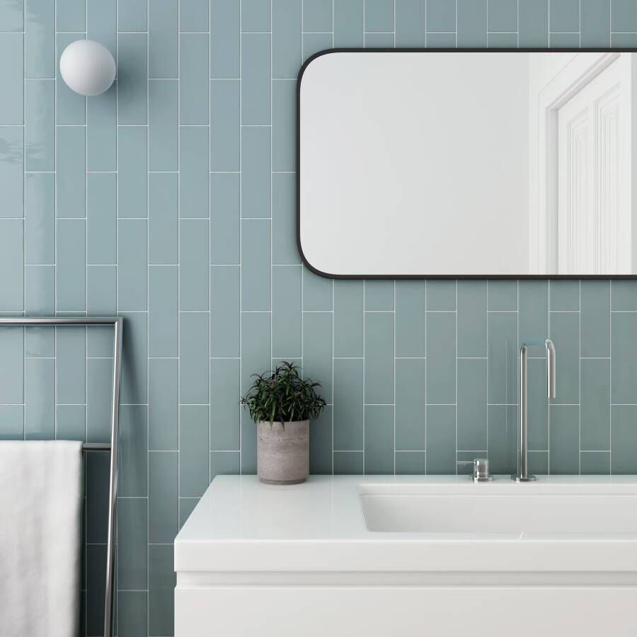 Equipe Cerámicas Premium Countri Wandtegel | 65x200 cm | Vintage | Glans Blauw