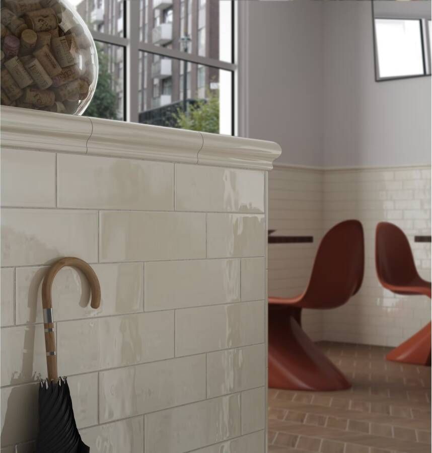 Equipe Cerámicas Premium Countri Wandtegel | 65x200 cm | Vintage | Glans Ivoor
