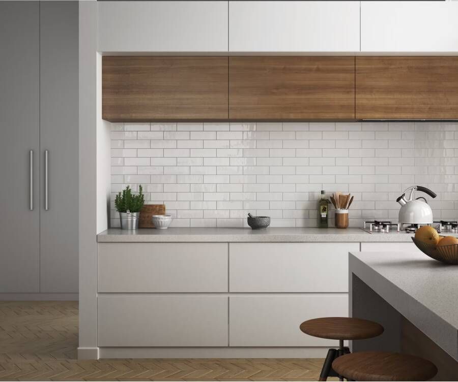Equipe Cerámicas Premium Countri Wandtegel | 65x200 cm | Vintage | Glans Wit