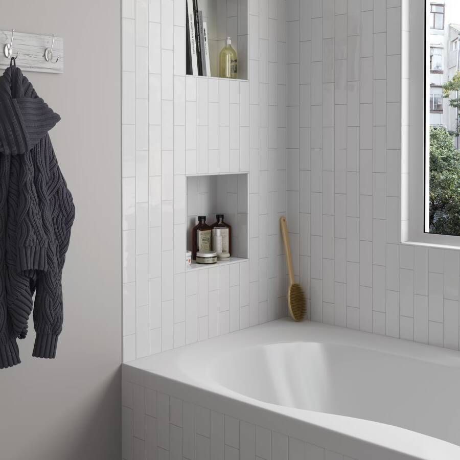 Equipe Cerámicas Premium Countri Wandtegel | 65x200 cm | Vintage | Glans Wit