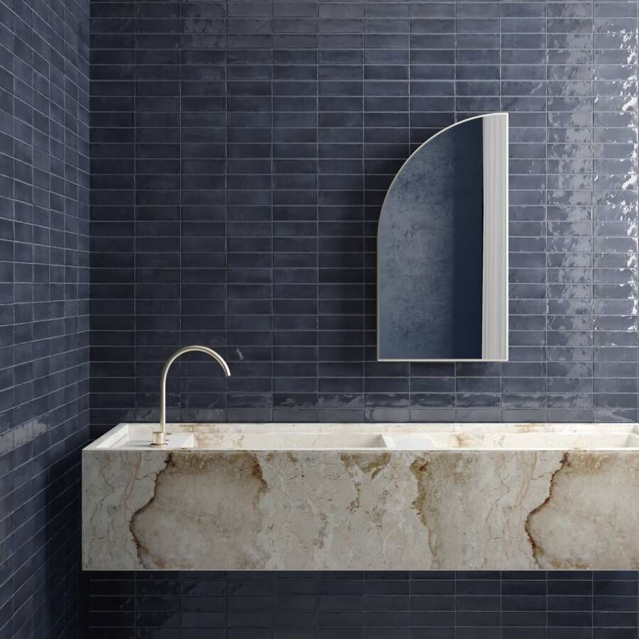 Equipe Cerámicas Premium Koko Wandtegel | 50x150 cm | Vintage | Glans Donker blauw