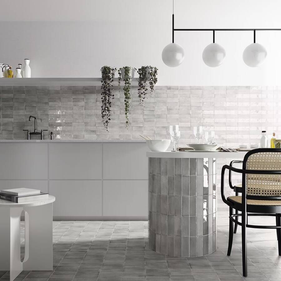 Equipe Cerámicas Premium Koko Wandtegel | 50x150 cm | Vintage | Glans Grijs