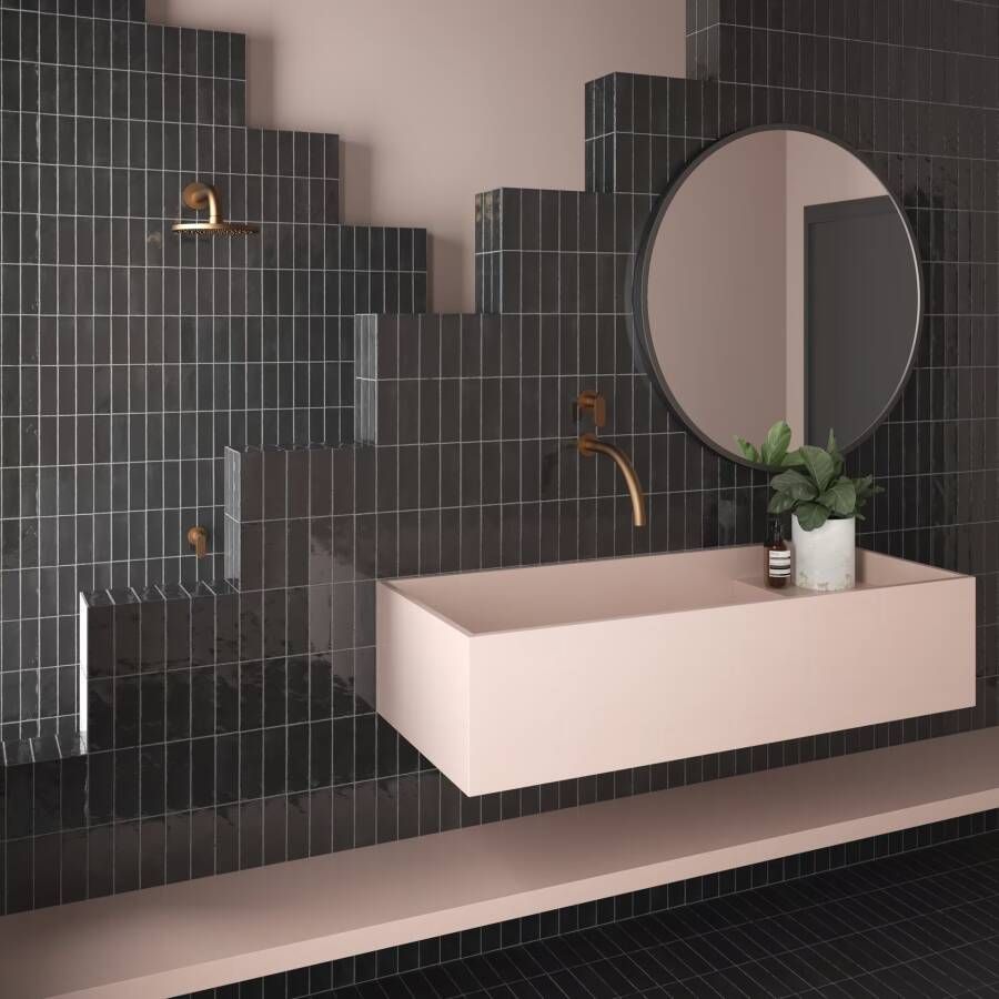 Equipe Cerámicas Premium Koko Wandtegel | 50x150 cm | Vintage | Glans Zwart