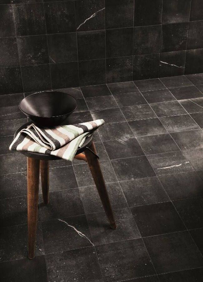 Fap Ceramiche Maku Dark vloertegel beton look 20x20 cm antraciet mat