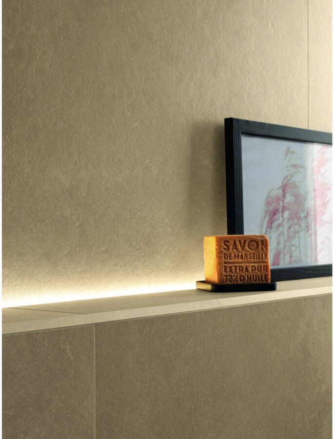 Fap Ceramiche Nobu Vloer- en wandtegel | 120x120 cm | Gerectificeerd | Natuursteenlook | Mat Beige