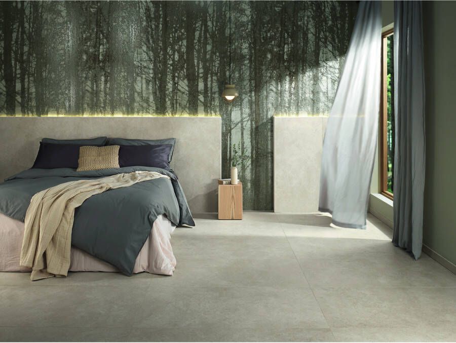 Fap Ceramiche Nobu Vloer- en wandtegel | 120x120 cm | Gerectificeerd | Natuursteenlook | Mat Wit