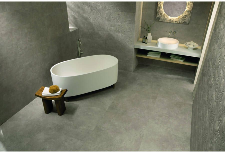 Fap Ceramiche Nobu Vloer- en wandtegel | 60x60 cm | Gerectificeerd | Natuursteenlook | Mat Grijs