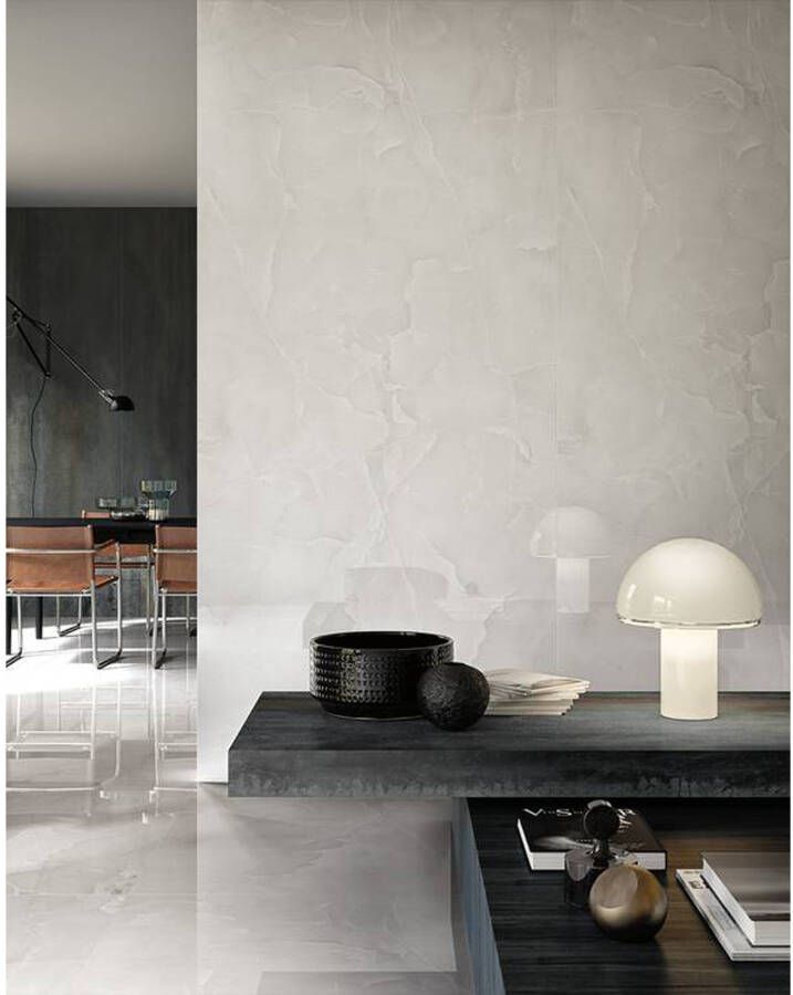 Fap Ceramiche Roma Gold Vloer- en wandtegel | 80x80 cm | Gerectificeerd | Natuursteenlook | Gepolijst Wit