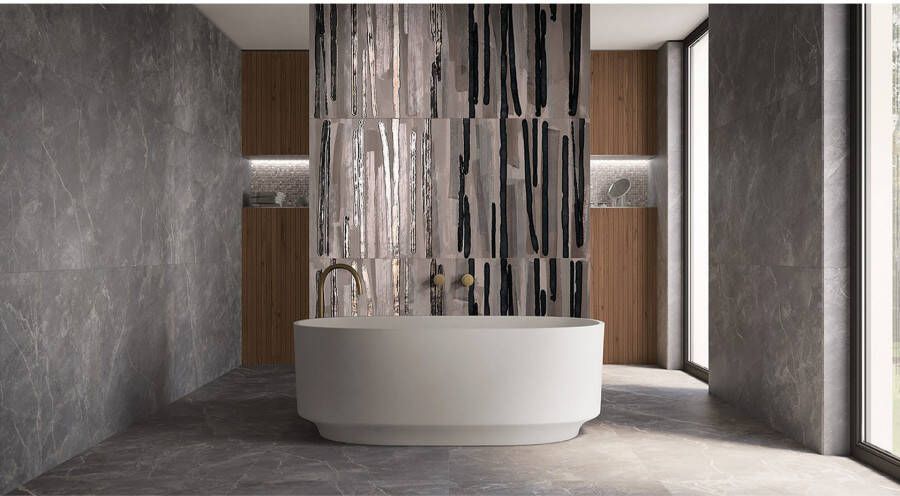 Fap Ceramiche Roma Stone Vloertegel | 120x120 cm | Gerectificeerd | Natuursteenlook | Mat Grijs